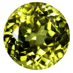 Granato Mali 1,31 ct sorprendente taglio tondo (6 x 6 mm) giallo verde (non riscaldato) - Foto 1 di 2