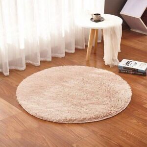 Fluffy Round Rug Carpet Circles Living Room Coffee Table Blanket Bedside Mat