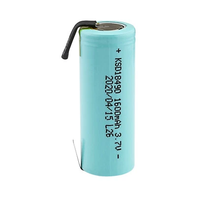 Kastar 18490 with tab 3.7V 1600mAh Battery for Philips Norelco, Braun shaver