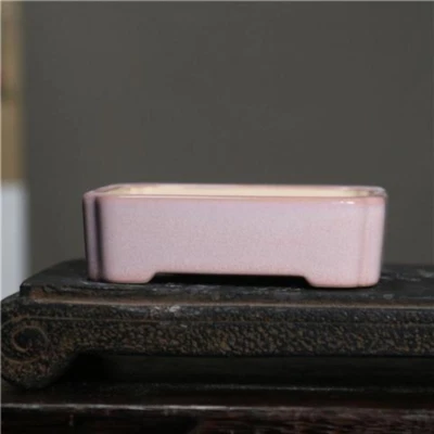 Maceta de arena púrpura china cuenca bonsai de cerámica rectangular pequeña maceta Foto 1 de 4