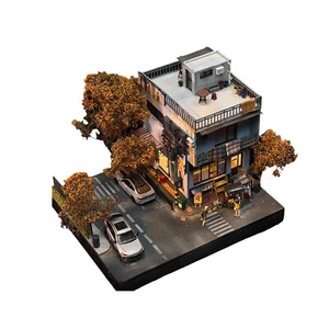 Diorama 1/64 Modelo Ciudad Tienda Japonesa Vista Calle Edificio Escena Exhibición Modelo - Imagen 1 de 14