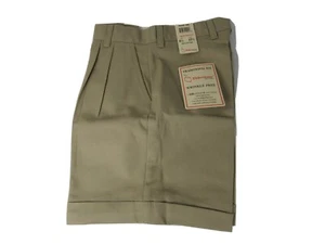 Becky Thatcher Elderwear Girl Size 6.5 Waist 27.5 Shorts Uniform Khaki Beige NWT - Picture 1 of 6