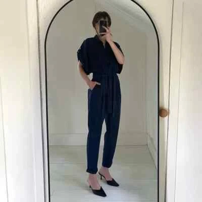 Mono de aviador manga Dolman Young Fabulous & Broke nuevo con etiquetas azul marino talla S Foto 1 de 4