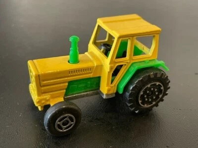Vintage Majorette 203 Yellow Farm Tractor, 1/64 - Image 1 of 3
