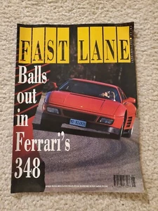 Fast Lane Magazine - January 1990, Balls Out In Ferrari's 348, UK Publication - Picture 1 of 7