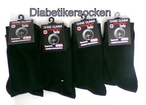 4 pares de calcetines de salud calcetines venosos sin goma diabéticos algodón 39-46 - Imagen 1 de 7