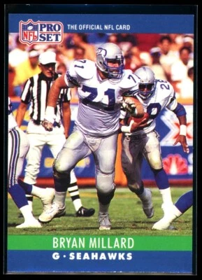 BRYAN MILLARD 1990 Pro Set #303 ERROR red marks above text and b in football C2 - Image 1 of 2
