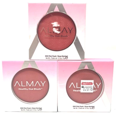 (3) Almay Healthy Hue Blush Sealed 0.17 oz Each 300 - Pink Flush - Image 1 of 3
