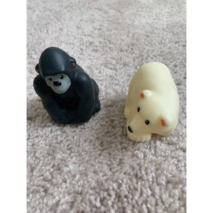 Fisher Price Gorilla & Polar Bear Little People Choo Choo Train Zoo Animal Repla - Picture 1 of 9
