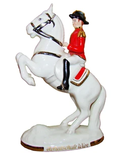 Porzellanfigur "Reiter" Gerold Porzellan Hofreitschule Wien Mitte des 20. Jh. - Bild 1 von 9
