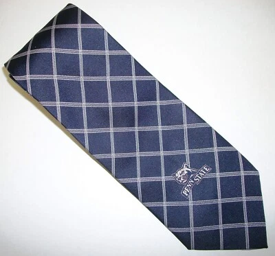 Corbata a cuadros Penn State Nittany Lions azul marino y gris 57" de largo x 3,75" de ancho (E337) Foto 1 de 3