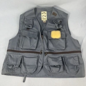 Vintage Sportline USA Trap Skeet Shooting Hunting Vest Grey YKK 10pocket Size L - Picture 1 of 10
