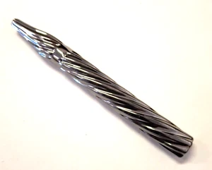 Glass Straw Reuseable 5" Twisted Gray - Picture 1 of 2
