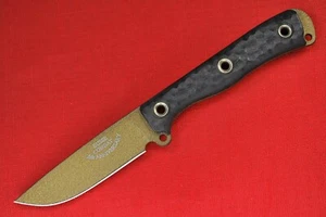 Busse Anniversary Mean Street .18" Flat Ground Bronze Blade, Textured Black G10 - Picture 1 of 12
