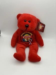 FDNY 911 Commemorative World's Bravest New Your Firefighters Stuffed Plush Bear - Picture 1 of 3