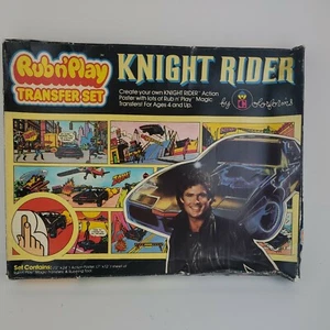 Knight Rider Rub n Play Transfer Set by Colorforms David Hasselhoff Vintage - Picture 1 of 8