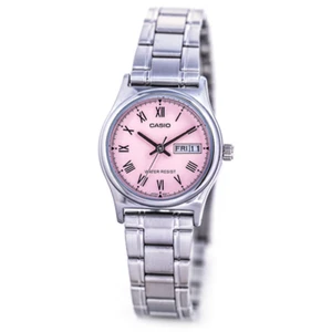 Casio Women LTP-V006D-4BDF Watch Metal Band Silver Pink Original New - Picture 1 of 9