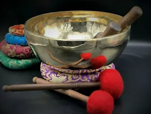 14" Handmade singing bowl -Himalayan bowl - healing & meditation sound therapy - Picture 1 of 8