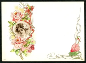BIGLIETTO AUGURALE 14 ART NOUVEAU LIBERTY - GREETING CARD - CARTE DE VOEUX - Foto 1 di 2