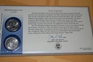 2001 Q20 New York State Quarter First Day Cover in Cellophane Wrapper - Picture 1 of 1