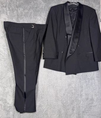 Esmoquin Oscar de la Renta Para Hombres 50S 40x28 Doble Pecho Traje Formal Banquete Foto 1 de 4