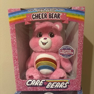 Care Bears Special Glitter Belly Edition Pink Cheer Bear NEW Collectors - Image 1 of 4