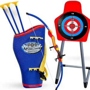 Laser Bow & Arrow Archery Set Target Stand Kids Toy Indoor/Outdoor Garden Fun - Picture 1 of 12