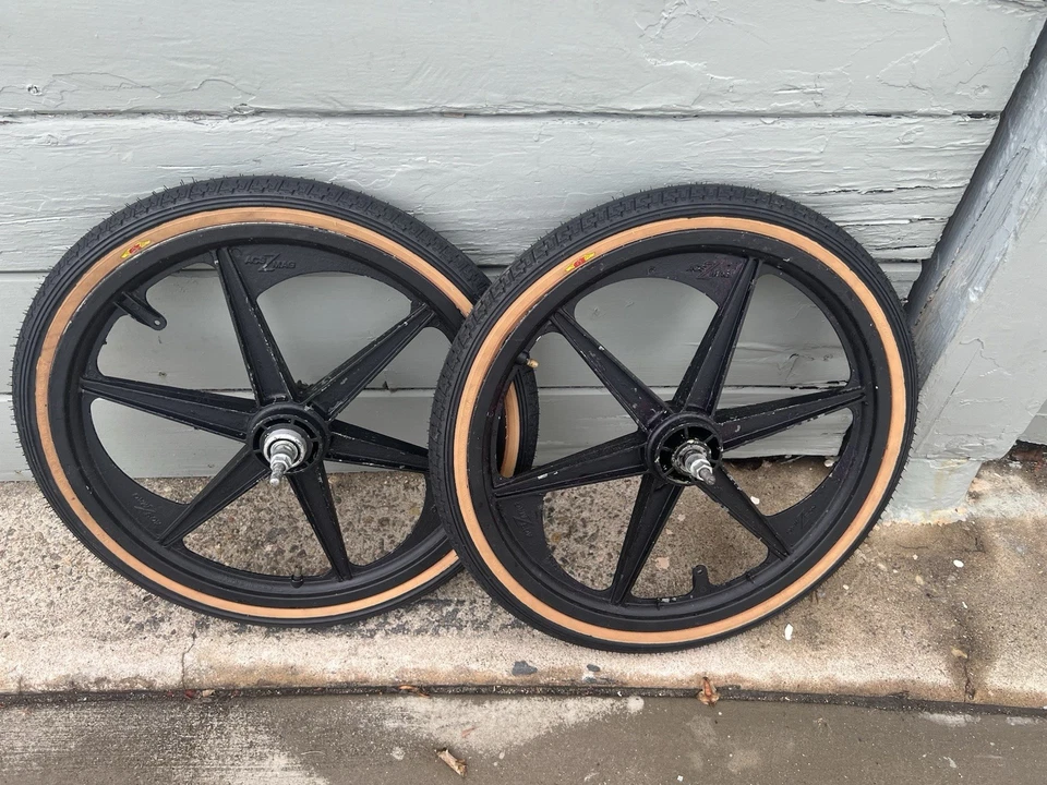 20” ACS Z Mag com logotipo GT estilo old school conjunto de rodas BMX feito nos EUA 80’s - Imagem 1 de 4
