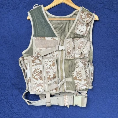 Тактический жилет охотничье снаряжение военный страйкбол MOLLE мешок ремень пустыни камуфляж читать - Изображение 1 из 4