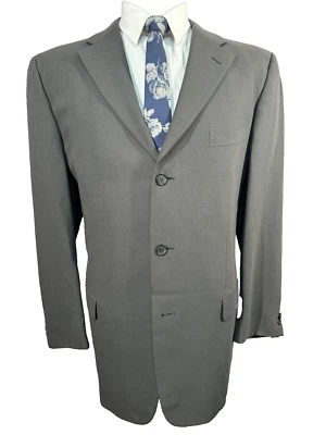 ERMENEGILDO ZEGNA Mens Olive Green Wool Classic Fit Sport Coat Blazer Jacket 44R - Image 1 of 4