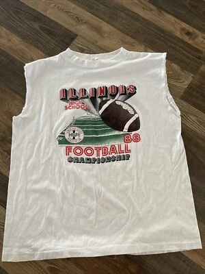 Camiseta vintage 1988 Illinois High School Football Championship HSA Foto 1 de 4