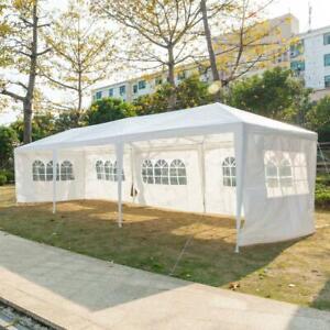 10'x30' Party Tent Wedding Commercial Gazebo Marquee Canopy W/5 Side Wall Awings