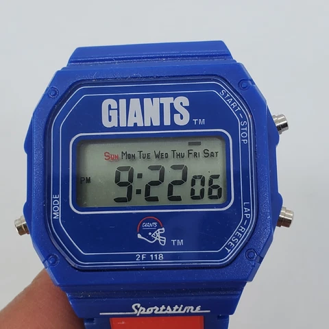New York Giants NFL Sportstime Unisex Watch 36MM Case Plastic Bands Cover