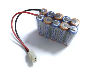 Akkupack für Wedico 12V Pansonic Akkus Typ 2700 NiMH mit AMP Modellbau 10er Pack - Bild 1 von 2