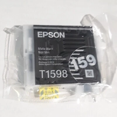 Genuine Epson 159 Matte Black Cartridge T1598 T159820 T159 Stylus Photo R2000 - Image 1 of 2