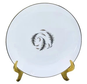 Royal Worcester SEPTEMBER Gray Tan Leaf White Dots 8" Salad Plate - Picture 1 of 6