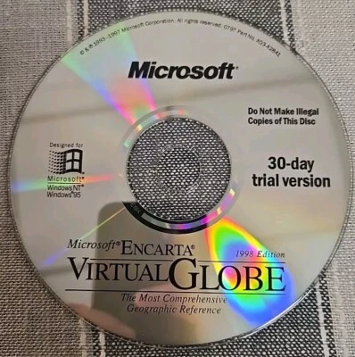 Microsoft Encarta Virtual Globe (Disc Only) PC CD-ROM Computer Software - Image 1 of 2