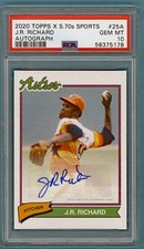 2020 Topps X Super 70’s Sports J. R. Richard Auto Issue - #25A PSA 10! POP 1!