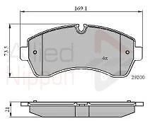 Brake Pad Front Axle To Fit Mercedes-Benz Sprinter 06->, Volkswagen Crafter 30-5 - Image 1 of 1