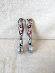 Vintage Campagnolo gear shifters, Campagnolo drillium gear levers - Imagen 1 de 7