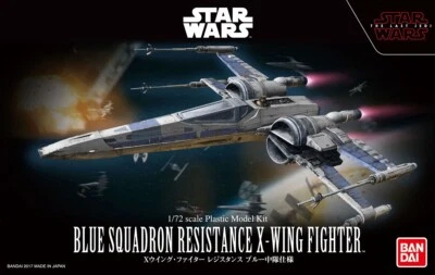 BANDAI SW The Last Jedi Blue Squadron Resistance X-Wing Fighter 1/72 Model Kit - Image 1 of 4