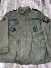 Manteau veste vintage US Air Force OG-107 militaire vert champ moyen avec doublure