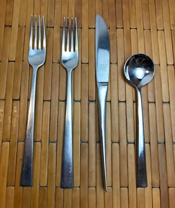 Mixed Lot of 4 DANSK Designs RONDURE---- DINNER FORKS(2) DINNER KNIFE TEASPOON - Picture 1 of 11