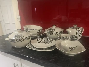 Porcelain Dinner Set Serving Of 12 - Picture 1 of 5