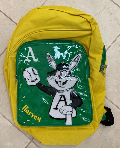 Oakland A's Harvey the Rabbit Backpack SGA 5/26/2018 Athletics MLB Never Used Cover