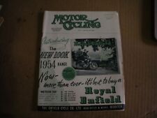 VINTAGE MOTOR CYCLING MAGAZINE SEP 14 1953,ROYAL ENFIELD MOTORCYCLE