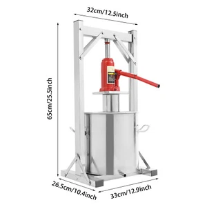 12L Stainless Steel w/ Hydraulic Jack Fruit Press Wine Cider Making Juice Press - Picture 1 of 21