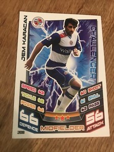 Jem Karacan Reading FC Match Attax 2012/13 Football Card