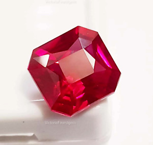 Certified 10.70 Cts Natural Red Ruby Square Ring Size Natural Stone 11x11 MM