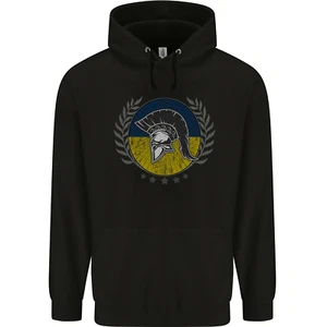 Ukraine Bodybuilding Flag Gym Training Spartan Childrens Kids Hoodie - Picture 1 of 88
